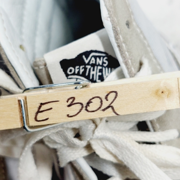 Vans Herringbone Sk8-Hi Unisex Grey Suede White Lace Up Sneakers E302 - Picture 12 of 12